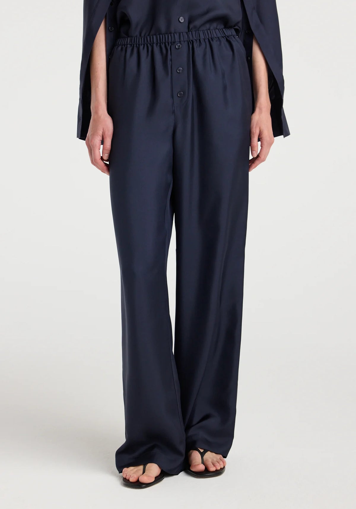 Silk Relaxed Trousers: Night