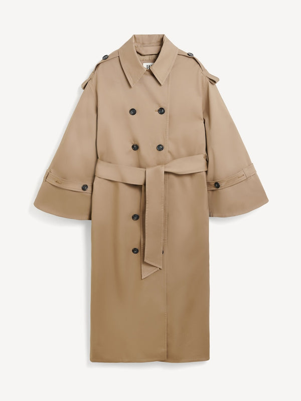 ALAYA TRENCH COAT: FOSSIL