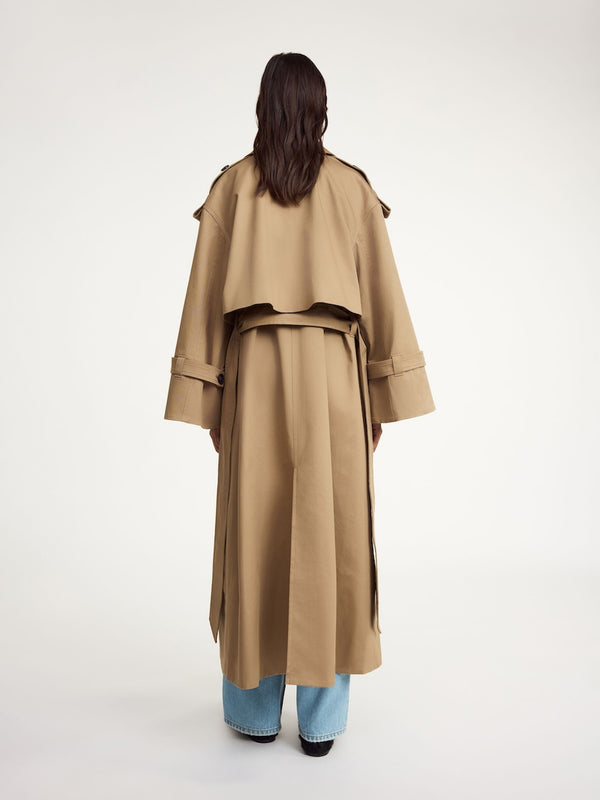 ALAYA TRENCH COAT: FOSSIL