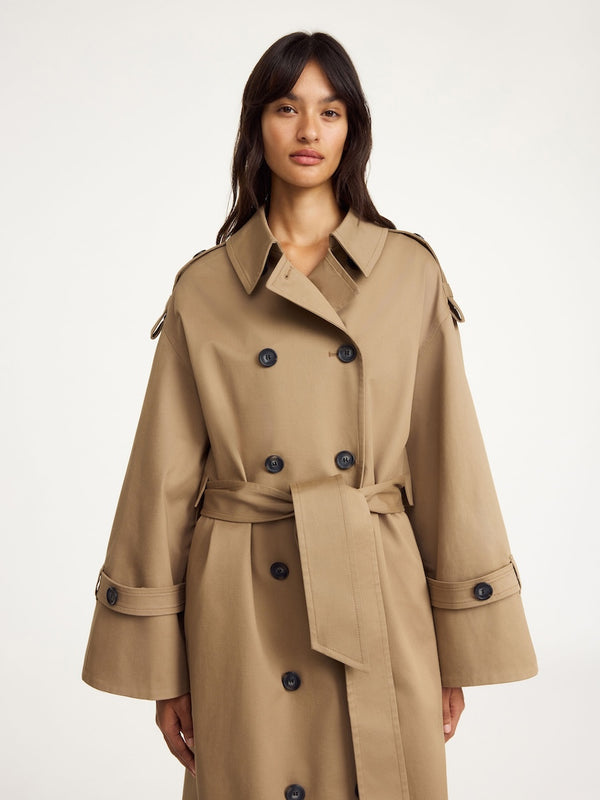 ALAYA TRENCH COAT: FOSSIL