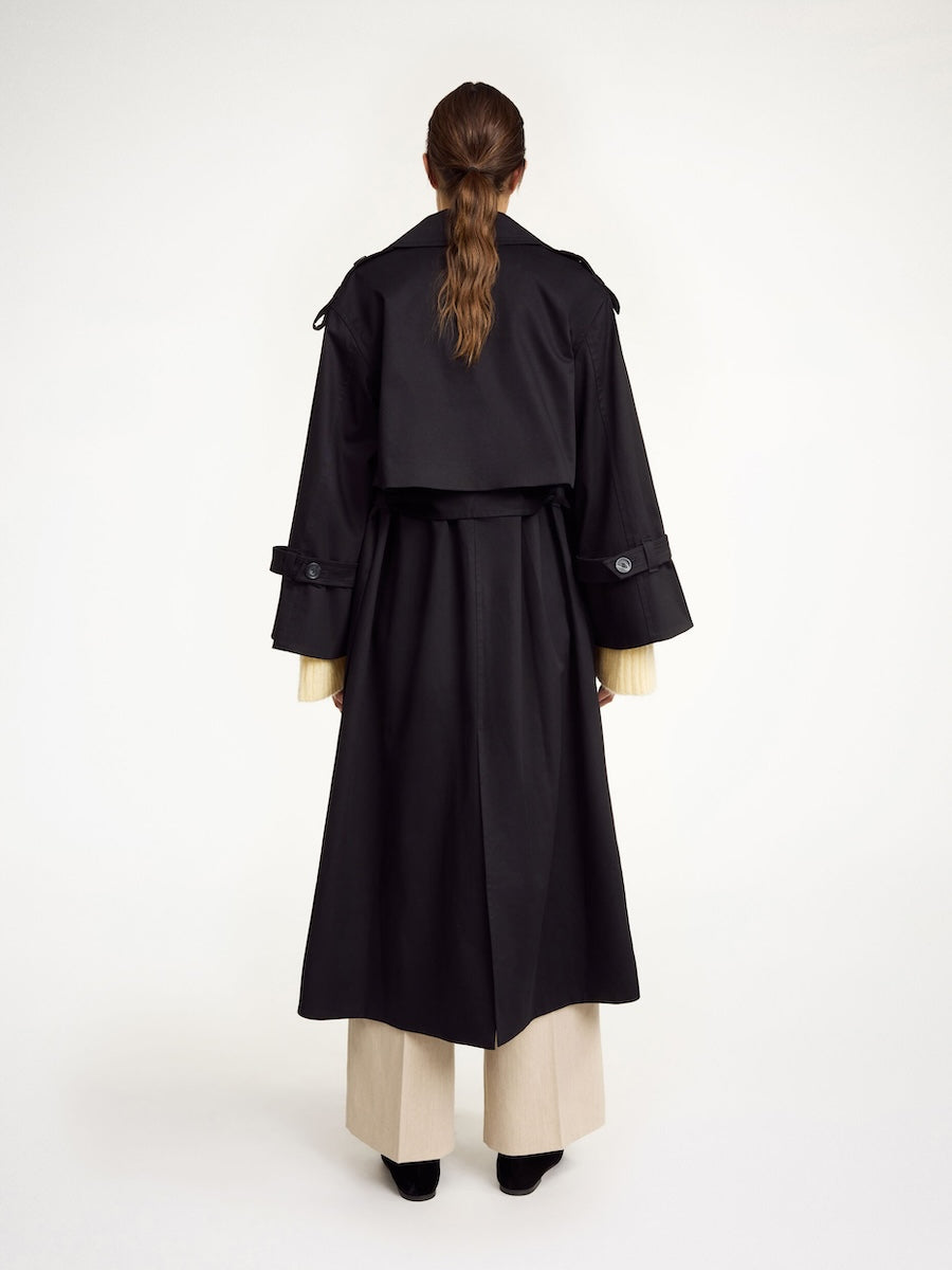 ALAYA TRENCH COAT: BLACK