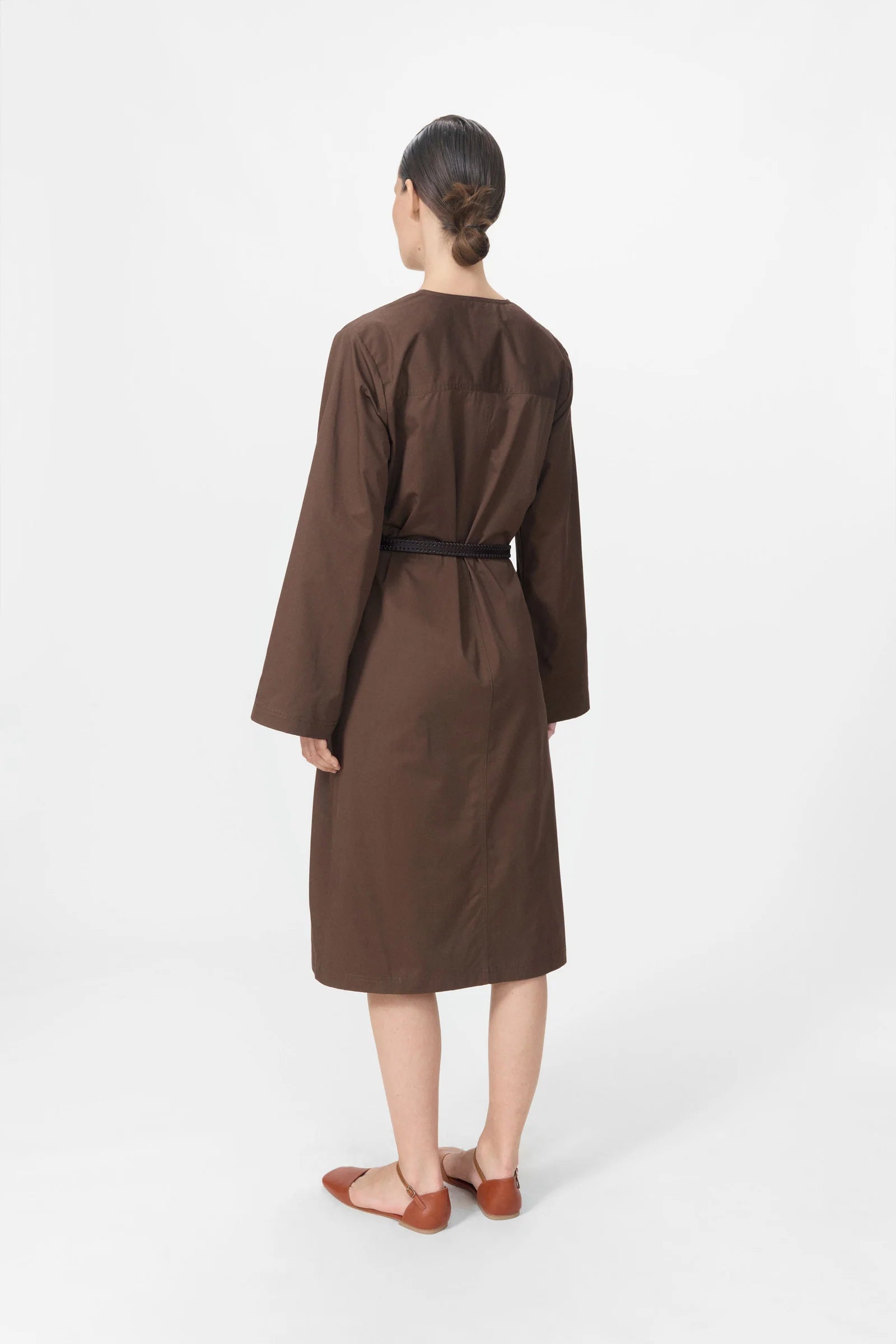 AGNES DRESS: CHESTNUT