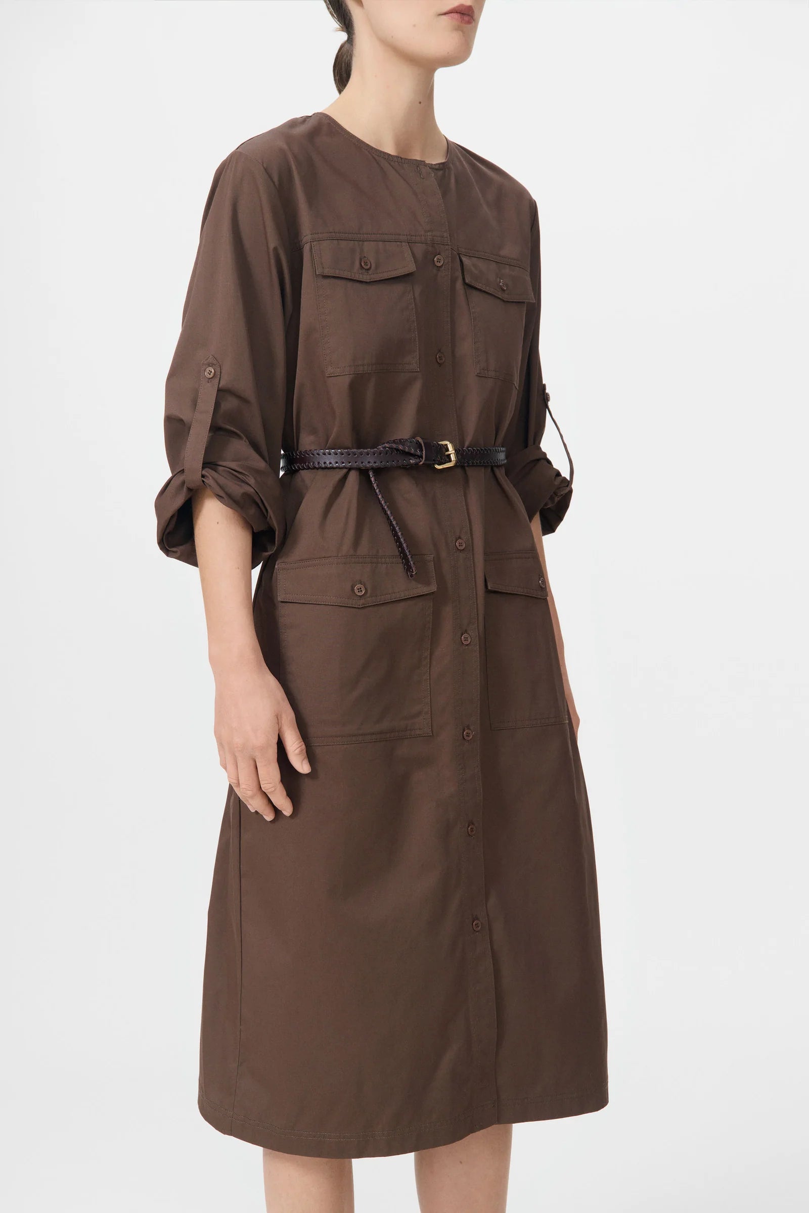 AGNES DRESS: CHESTNUT