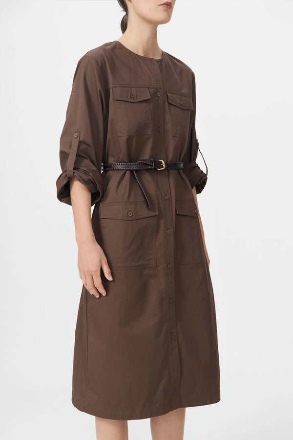 AGNES DRESS: CHESTNUT