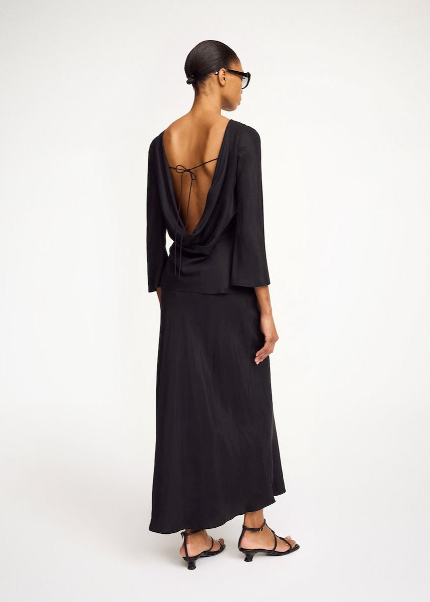 BARBARA MAXI SKIRT: BLACK