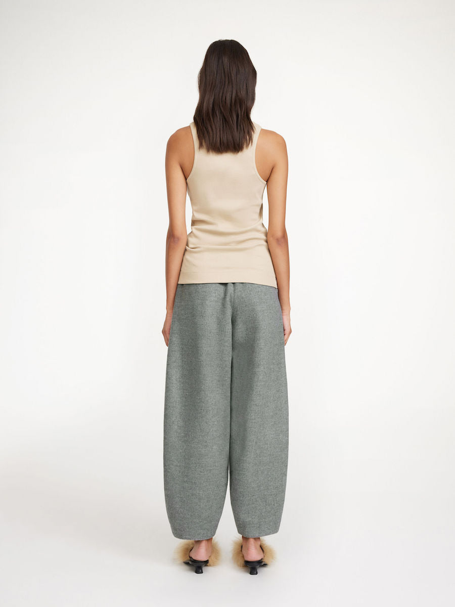 CARLIEN TROUSER: GREY WOOL