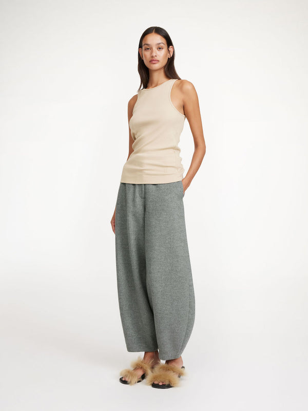 CARLIEN TROUSER: GREY WOOL