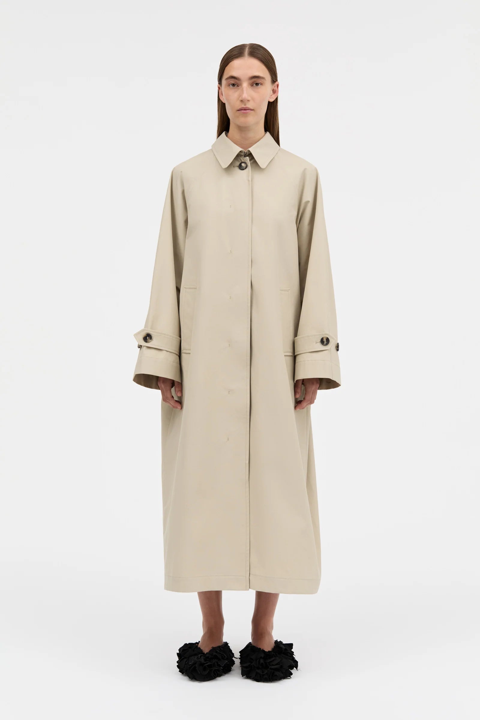 Caro Half Panama Coat: Sand