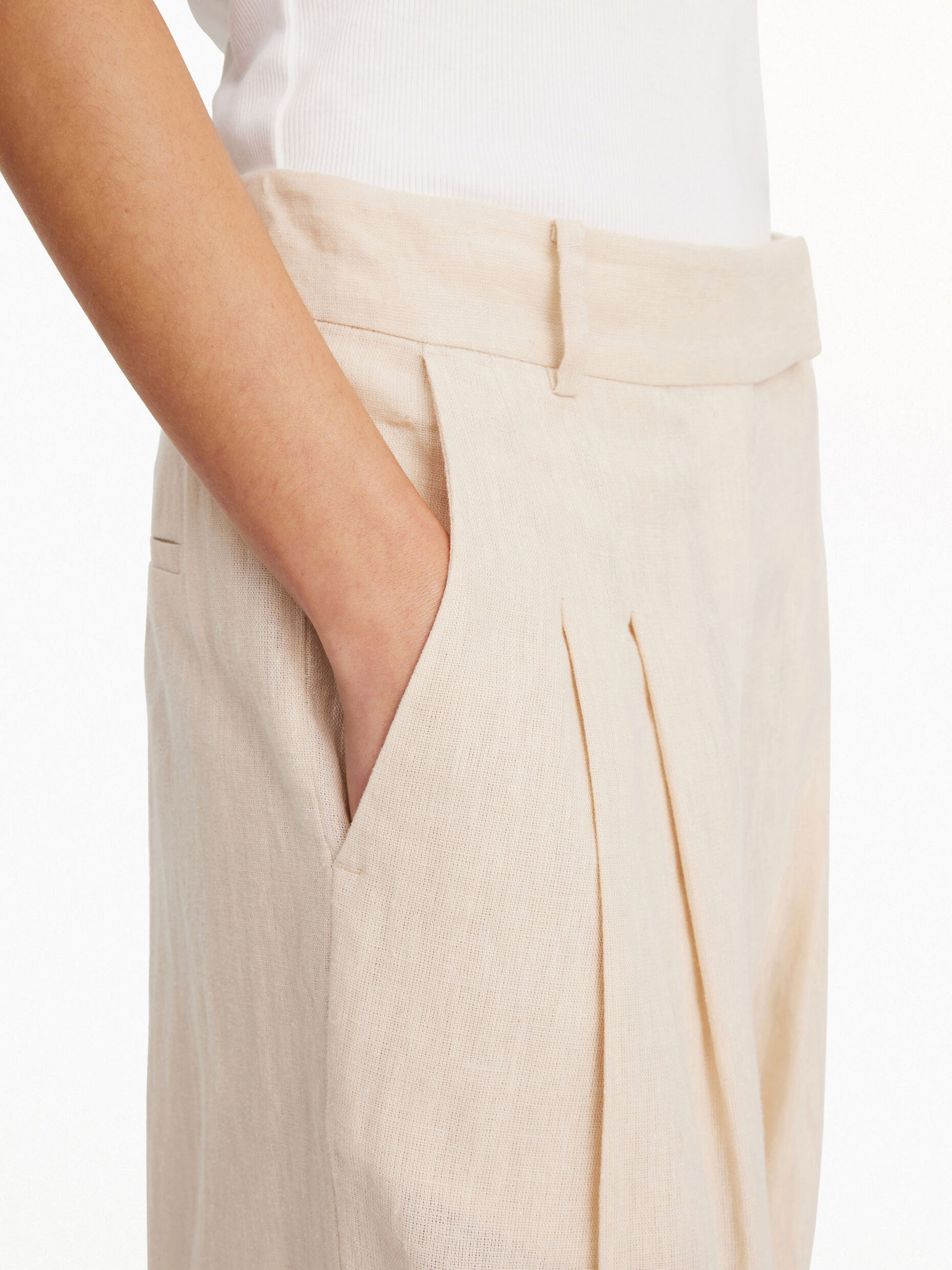 CYMBARIA HIGH-WAISTED TROUSER: LINEN