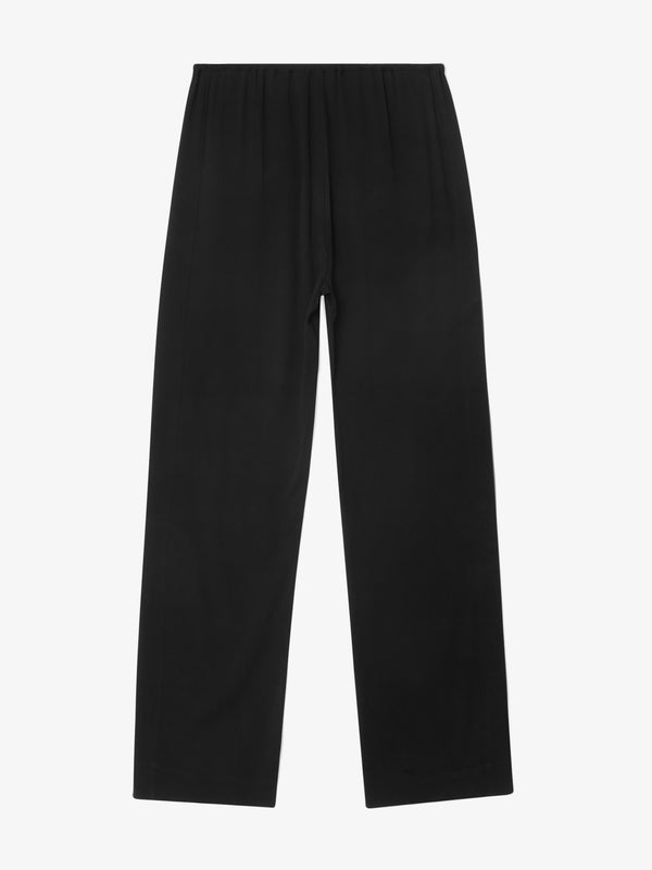 DRAWSTRING WIDE LEG TROUSER : BLACK