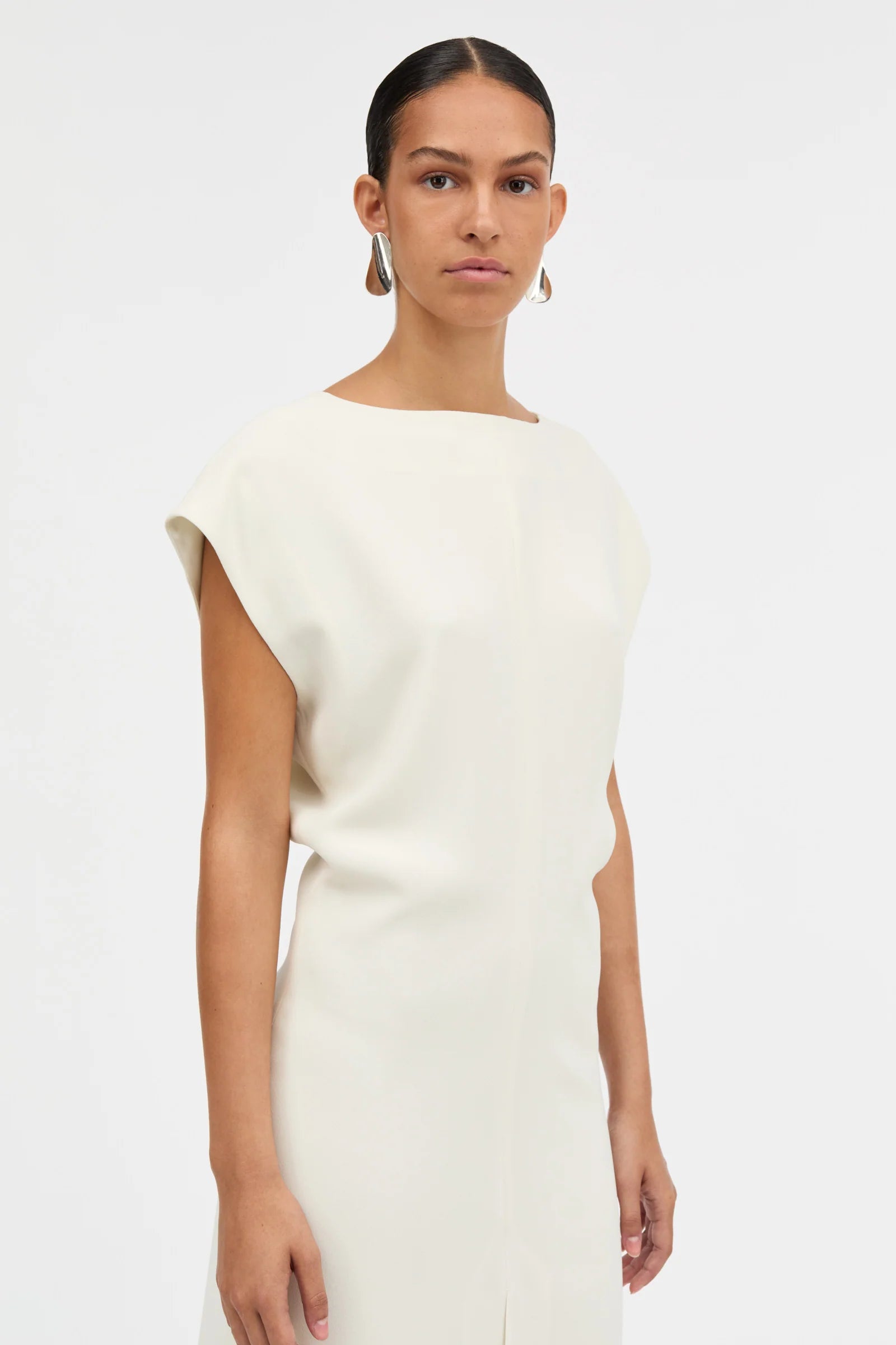 Dandara Crepe Georgette Dress: Ivory