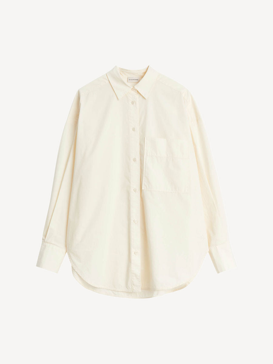 DERRIS ORGANIC COTTON SHIRT: WHISPER WHITE