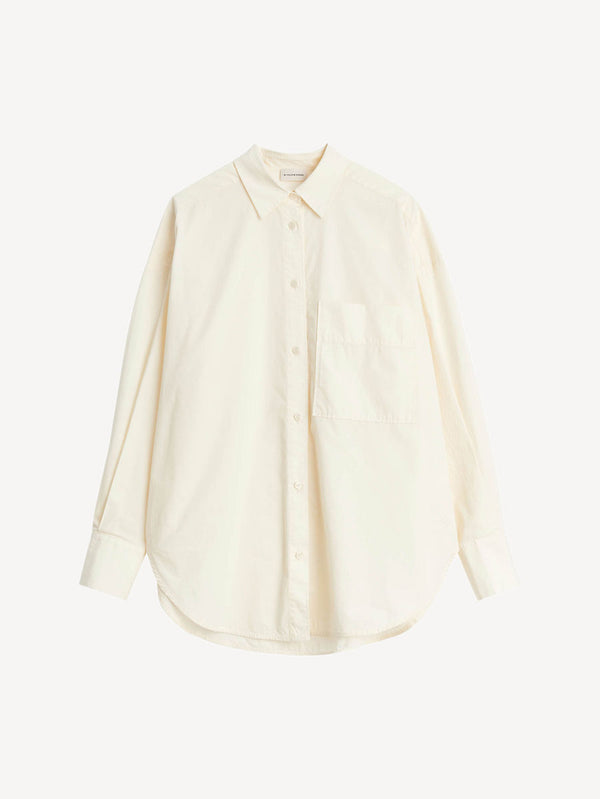 DERRIS ORGANIC COTTON SHIRT: WHISPER WHITE