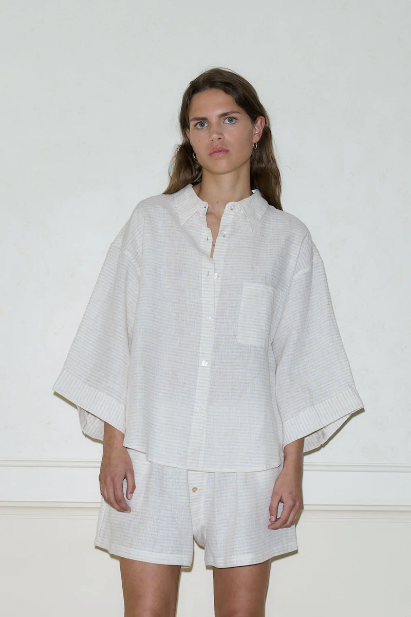 03 SHIRT: LINEN STORY STRIPE