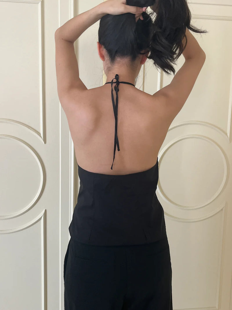 DRAWCORD HALTER: BLACK