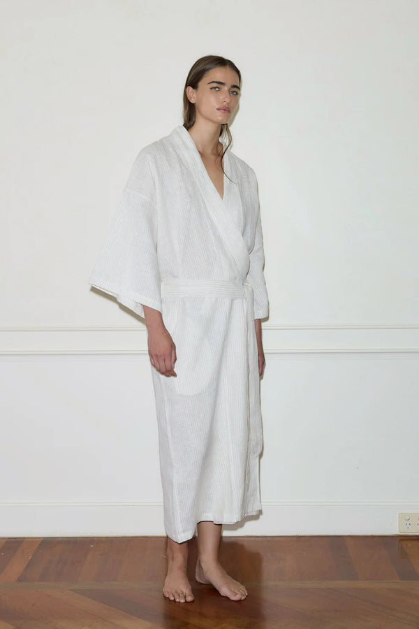 02 ROBE: LINEN STORY STRIPE