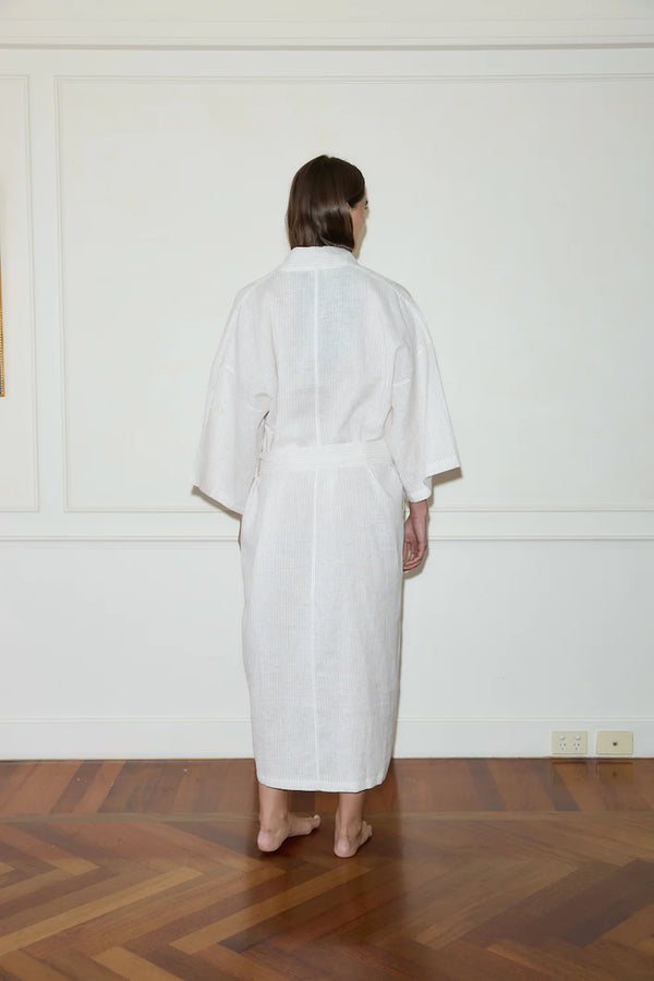 02 ROBE: LINEN STORY STRIPE