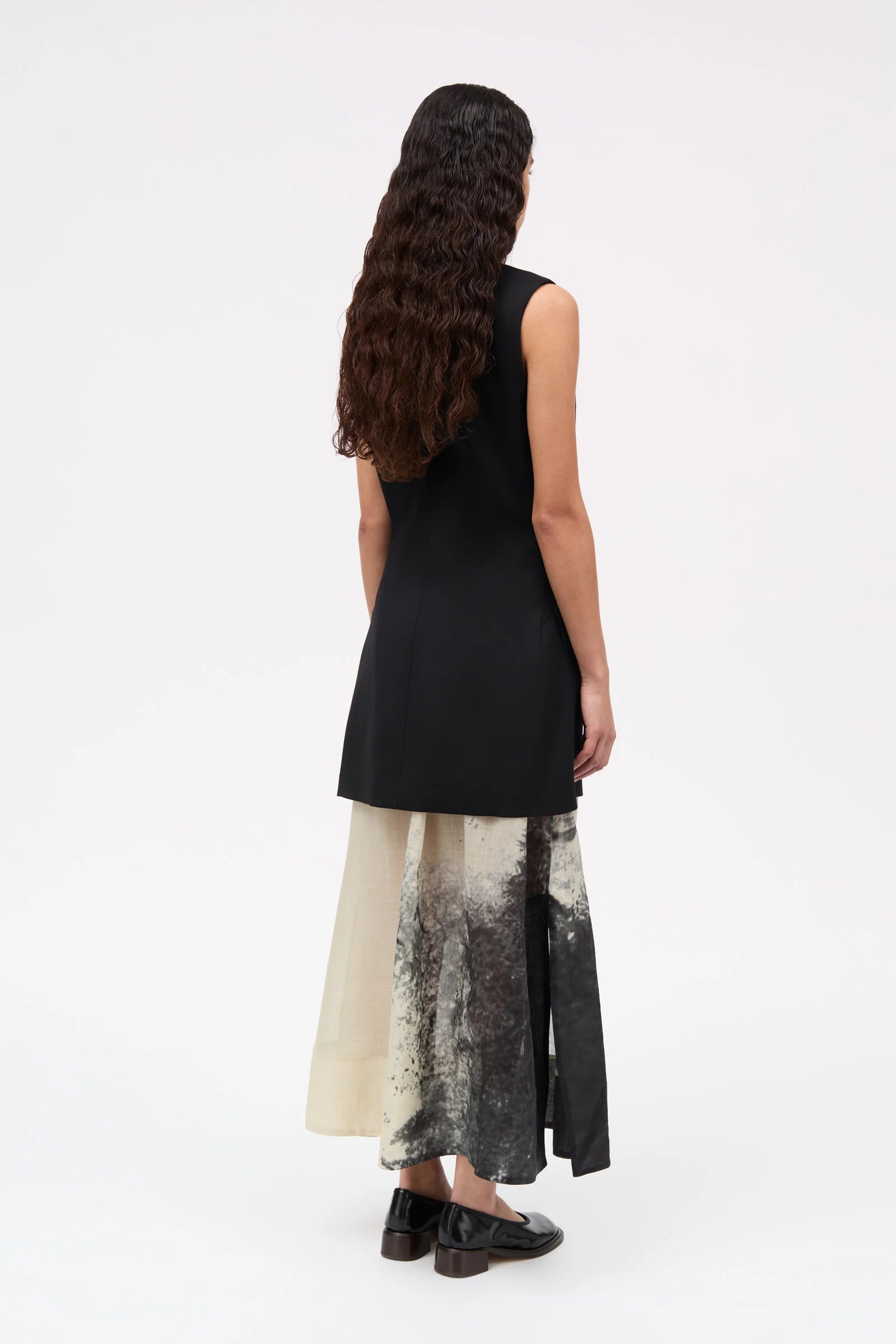 Dani Wool Vest Top: Black