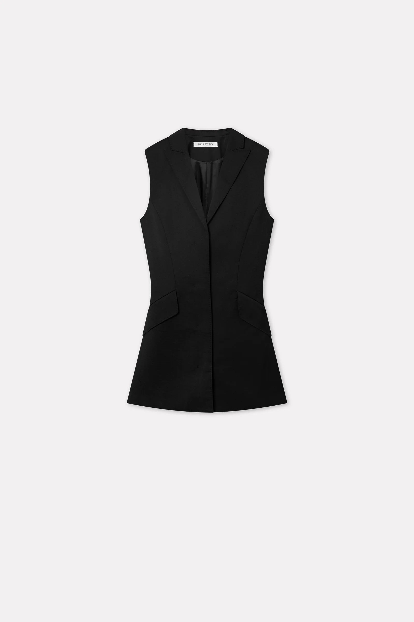 Dani Wool Vest Top: Black