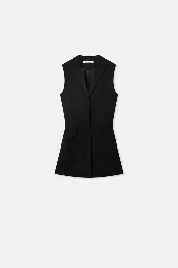 Dani Wool Vest Top: Black