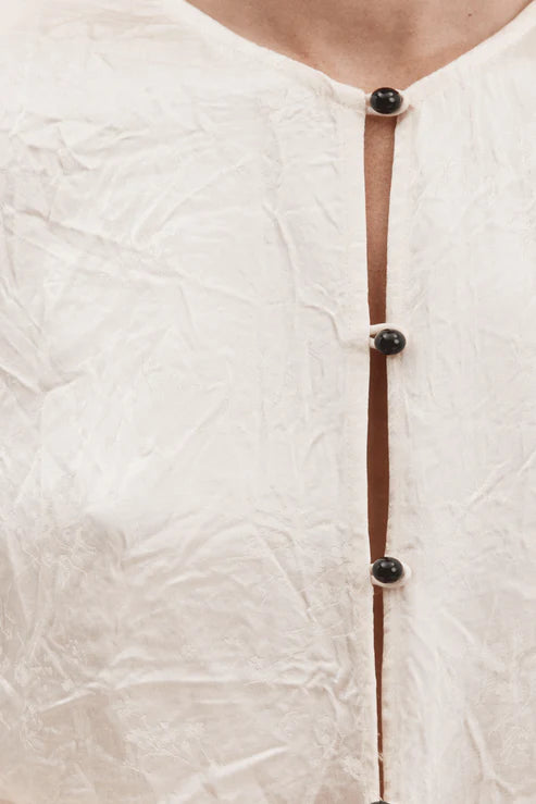 Eileen Top: Jacquard Satin