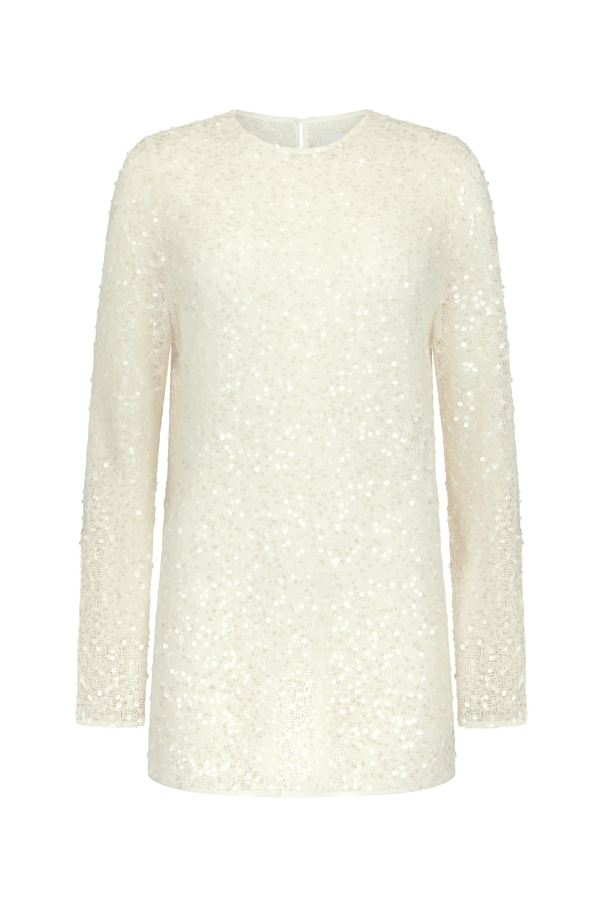 Eva Top Sequin Knit: Cream