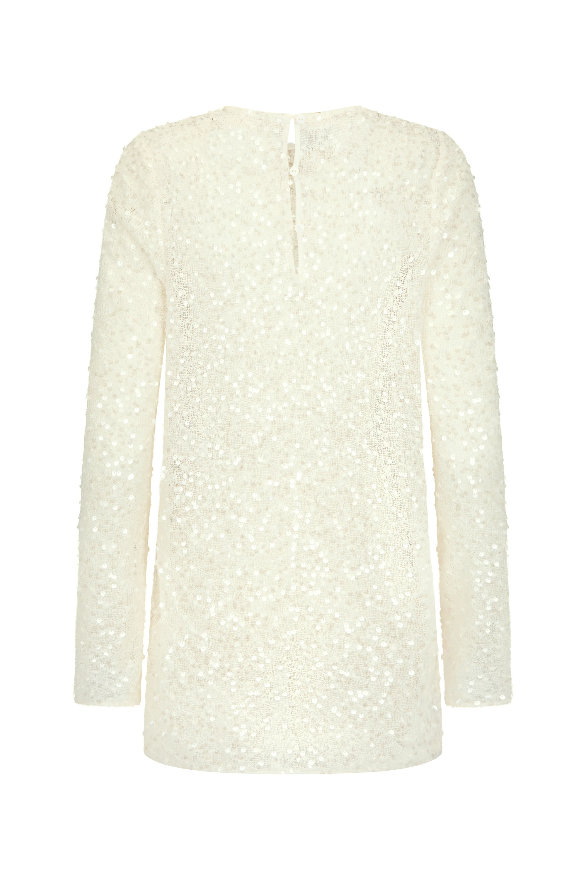 Eva Top Sequin Knit: Cream