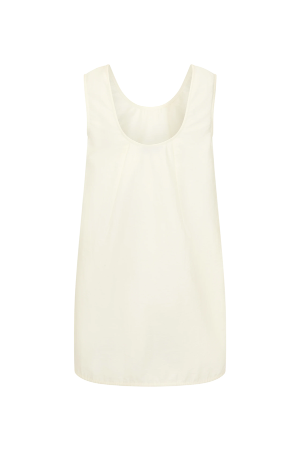 Gigi Mini Dress Textured Cotton: Cream
