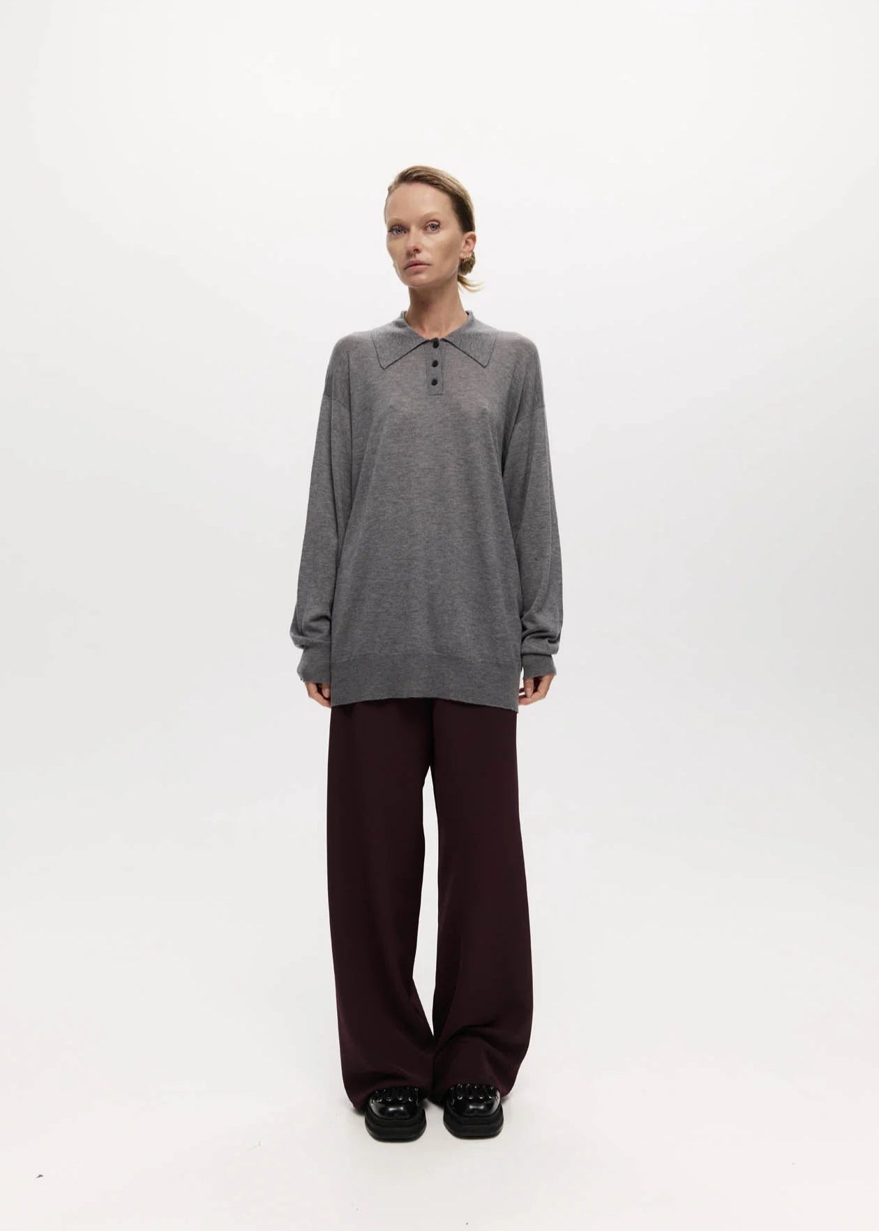 ORWELL KNIT POLO: GREY