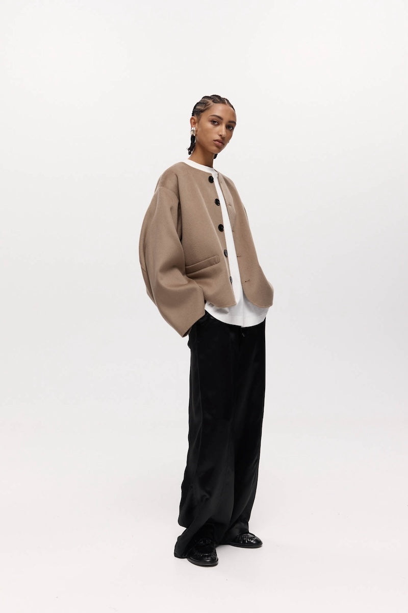 ANGELO JACKET: TAUPE