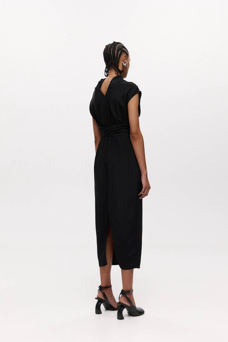 CHAIMBERLAIN DRESS: BLACK SILK