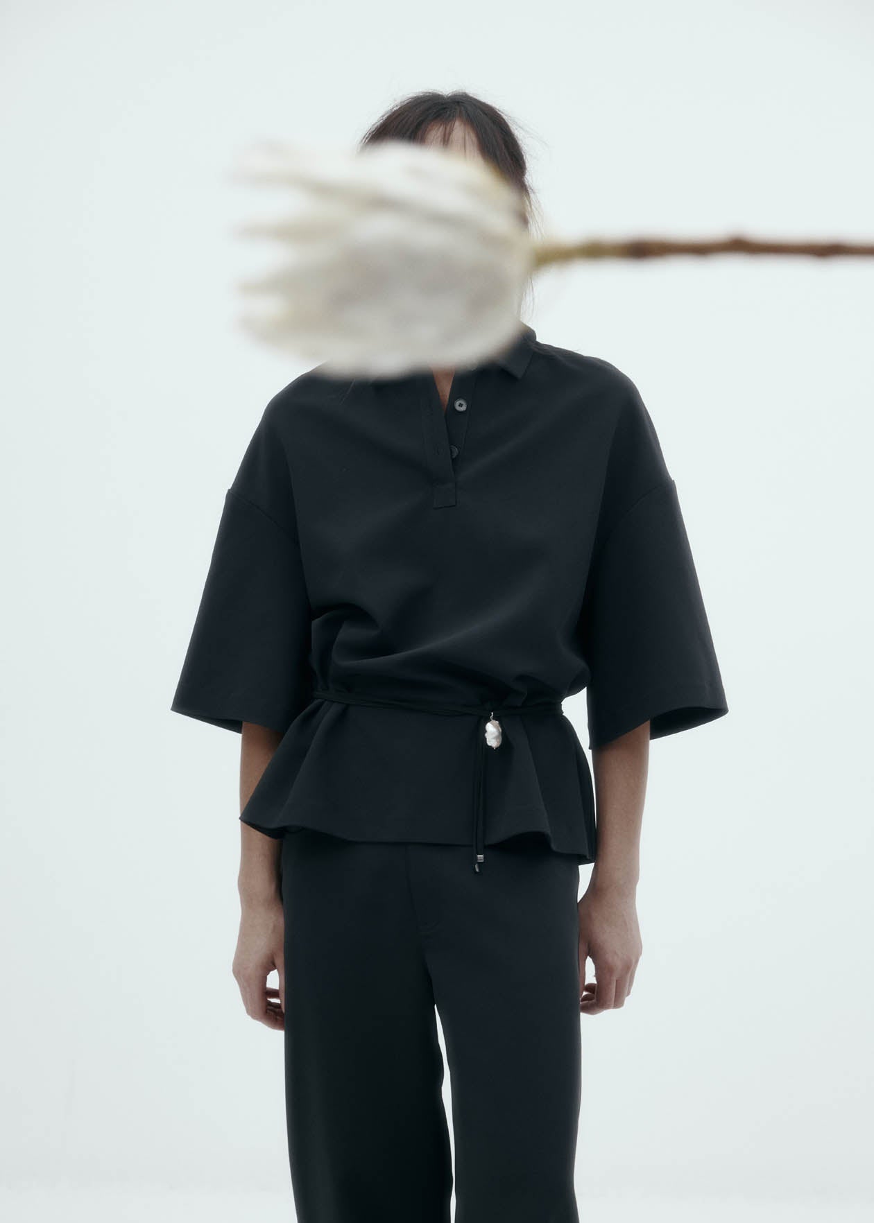 Short Sleeve Orwell Polo: Black Sorona