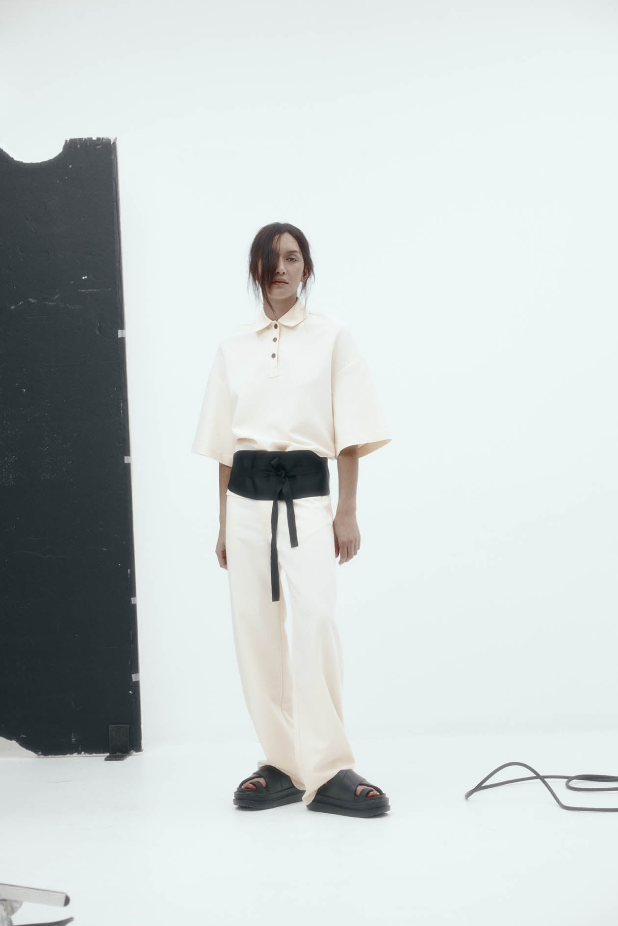 Short Sleeve Orwell Polo: Cream Sorona