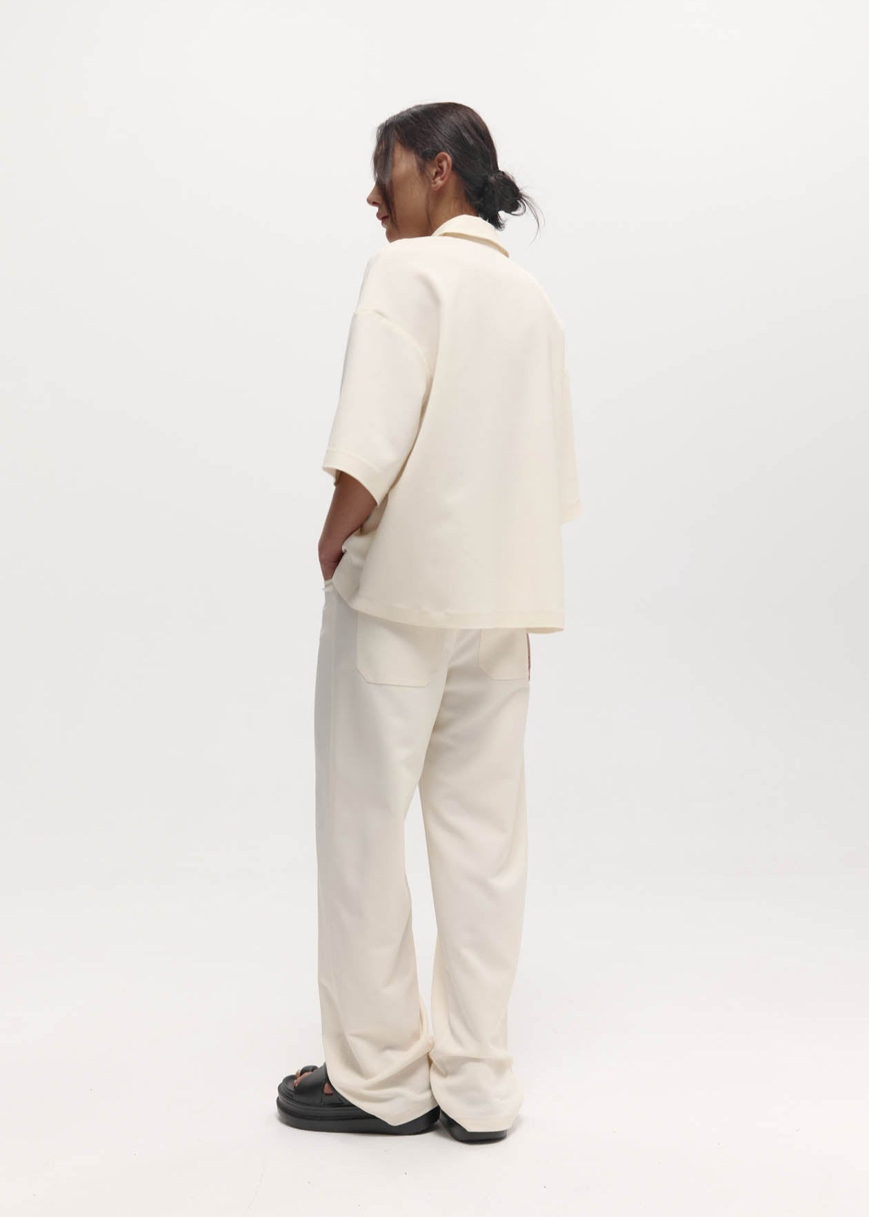Short Sleeve Orwell Polo: Cream Sorona