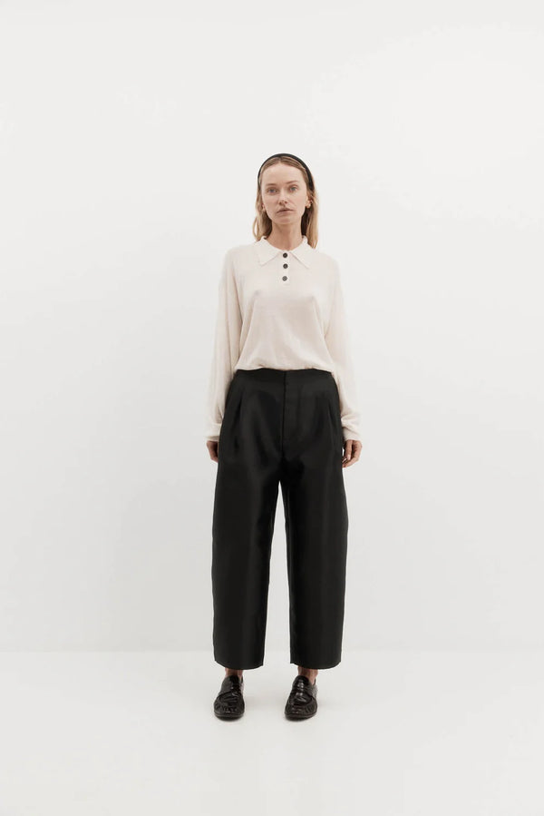 Long Sleeve Orwell Polo: Cream