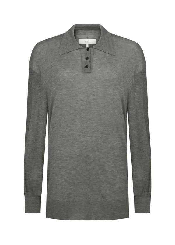 ORWELL KNIT POLO: GREY