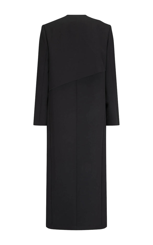ROAN WRAP COAT: BLACK