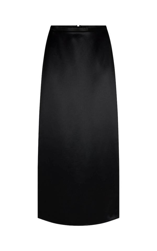 TILDA SKIRT: BLACK SATIN