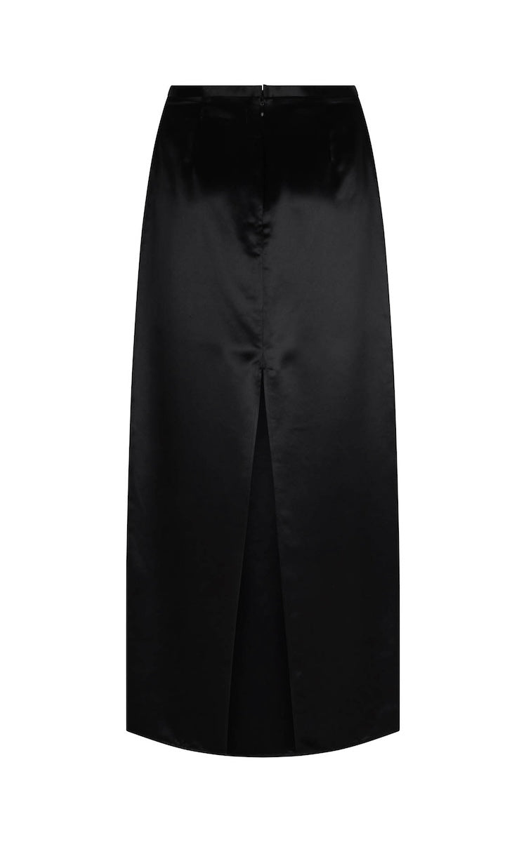 TILDA SKIRT: BLACK SATIN