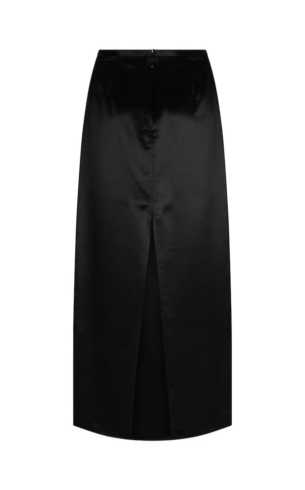 TILDA SKIRT: BLACK SATIN