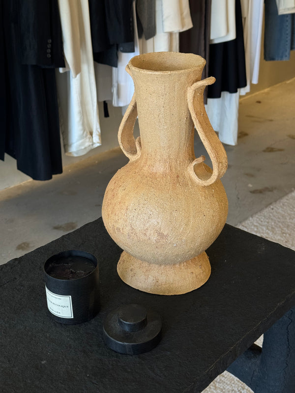 Medium Drop Vase with Handles: Sand