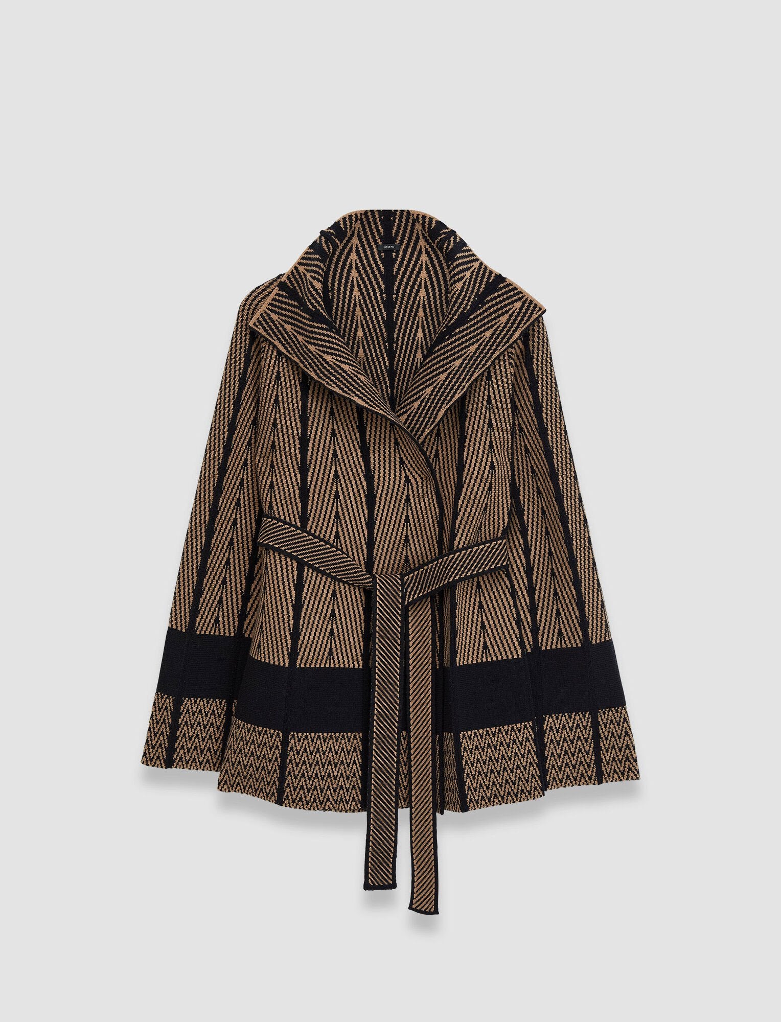 Chevron Jacquard Knitted Jacket