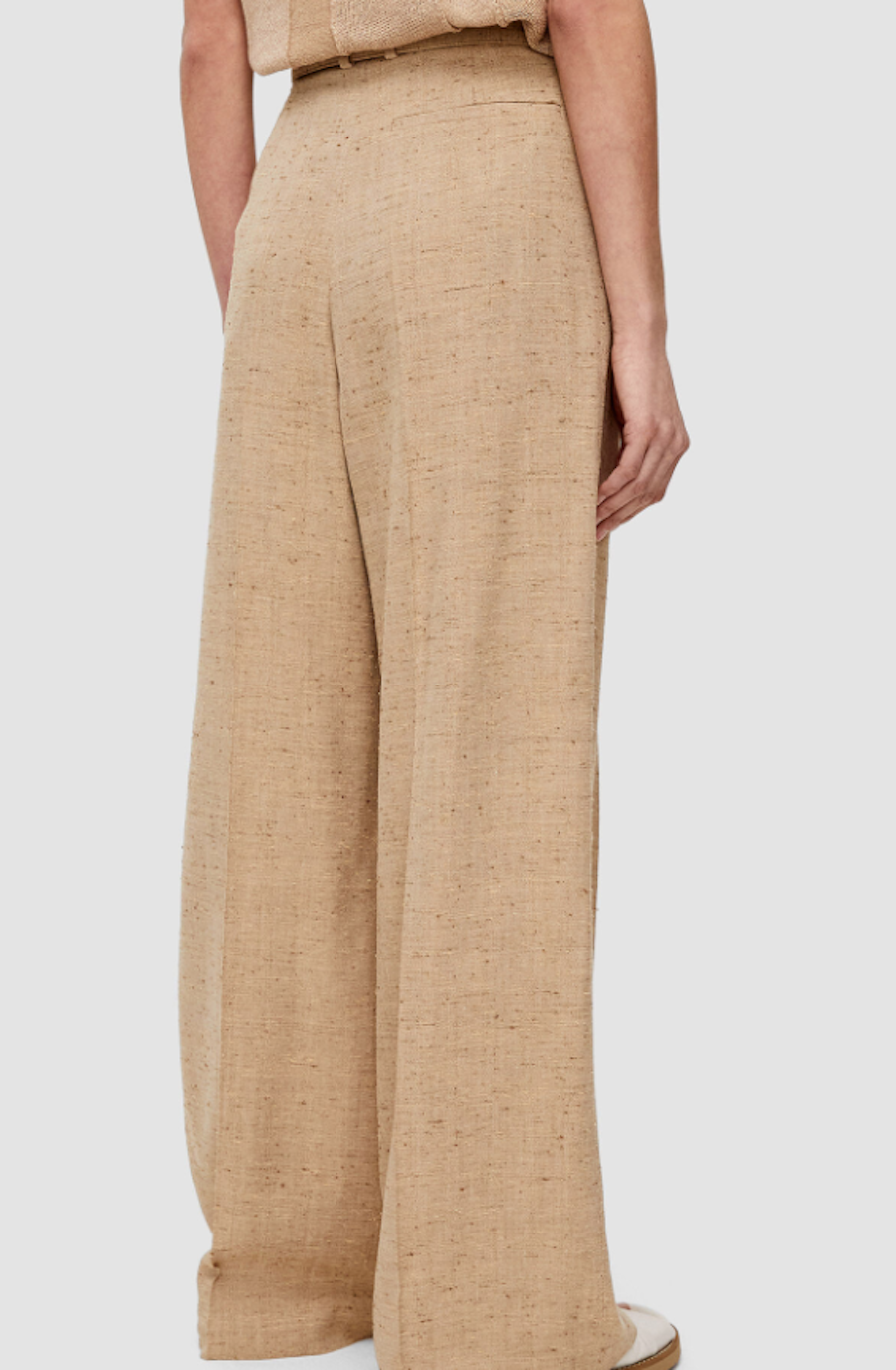 ATLAS SPECKLED SILK LINEN TROUSER: SESAME