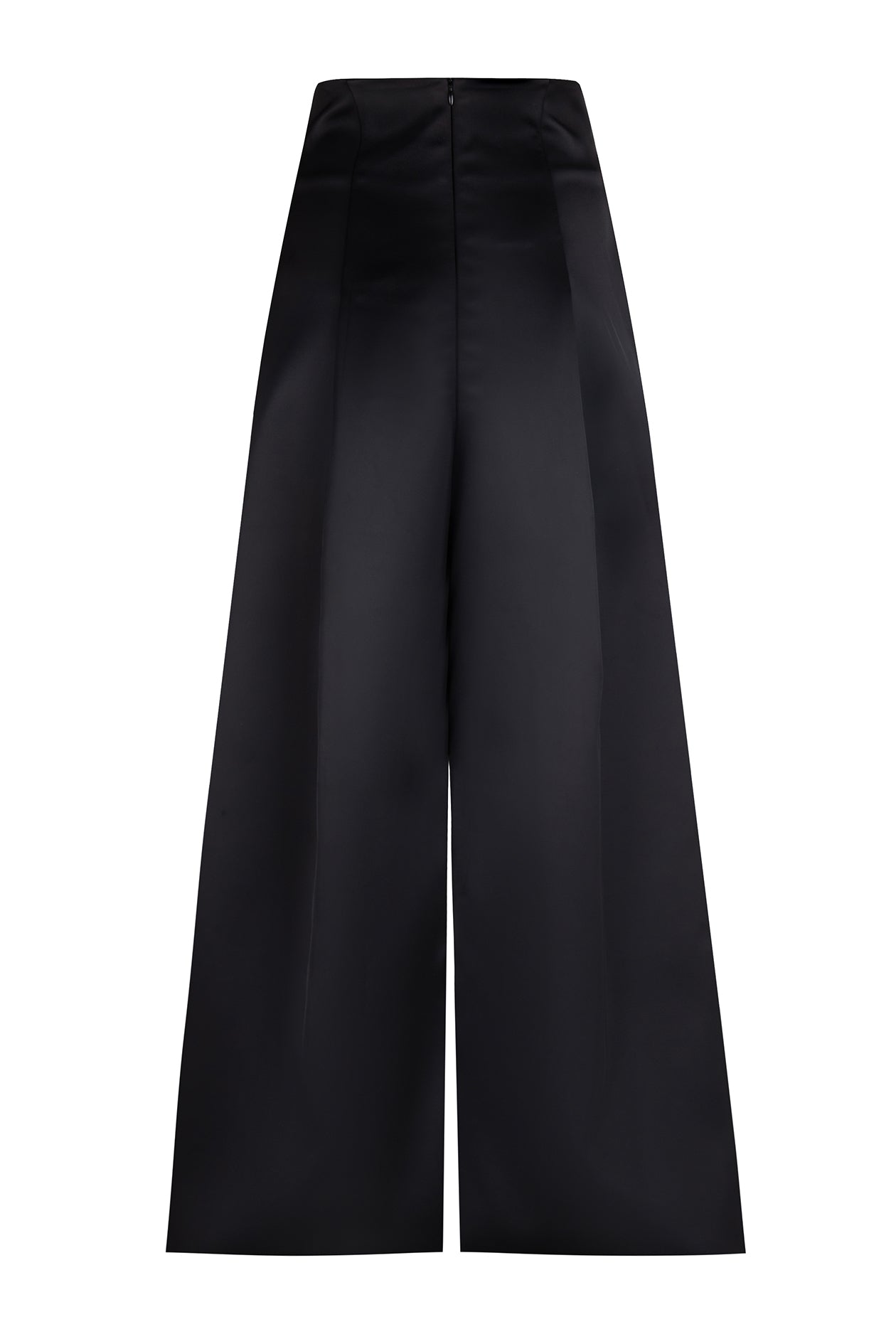 KENNEDY TROUSER: BLACK SATIN