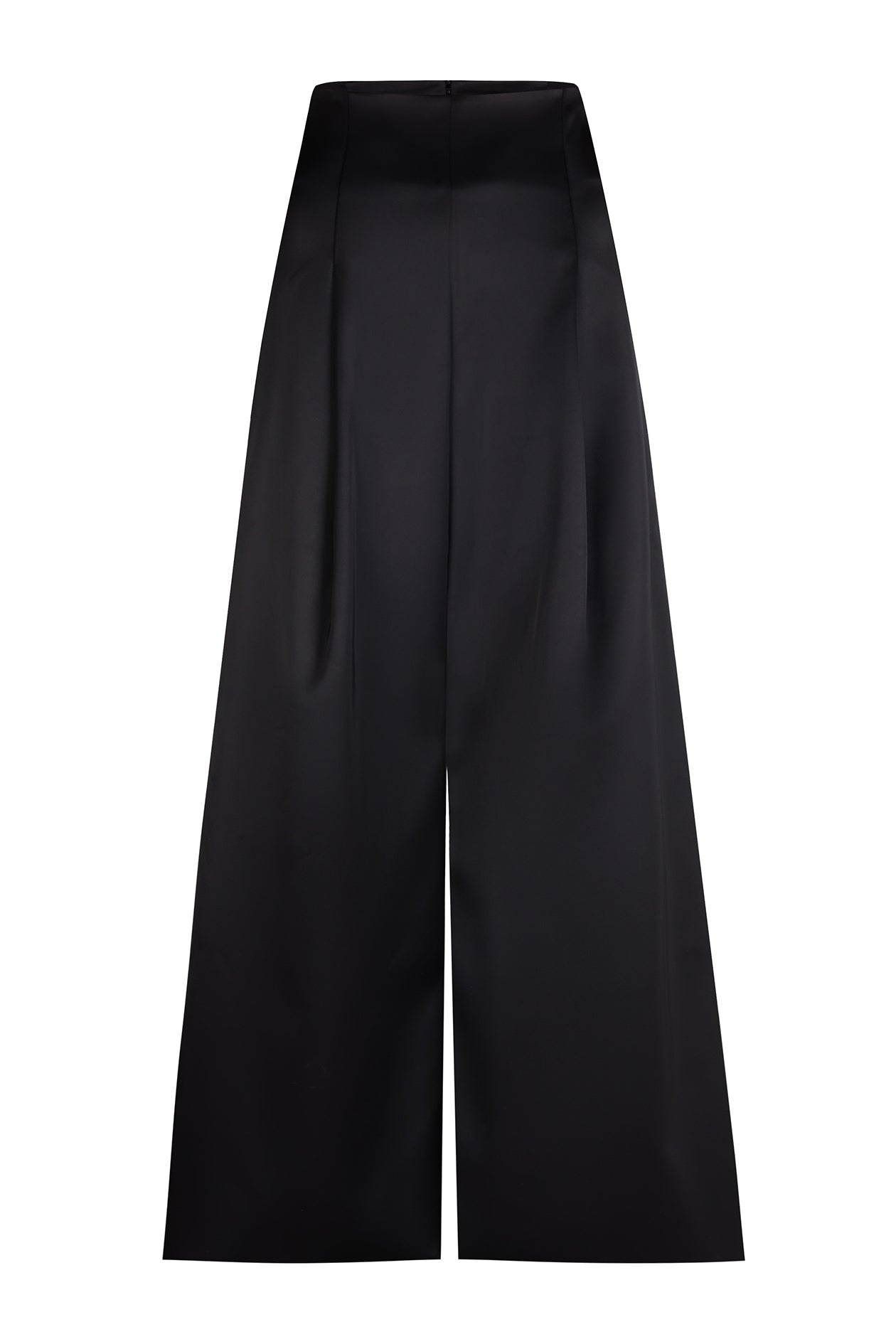 KENNEDY TROUSER: BLACK SATIN