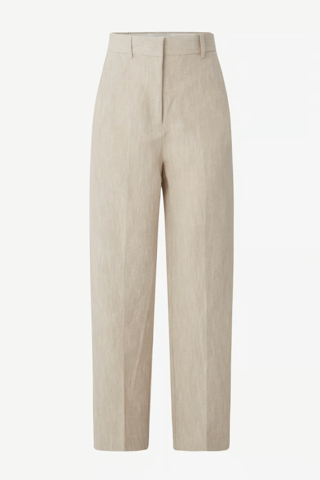 Tailored Linen Trouser: Light Sand Beige