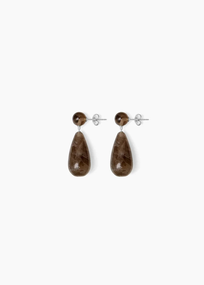 The Lola Earrings: Smoky Quartz