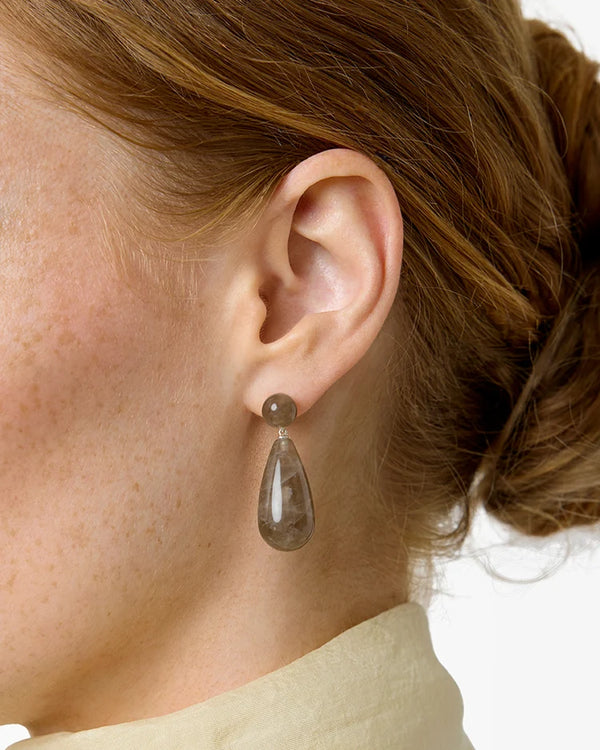 The Lola Earrings: Smoky Quartz