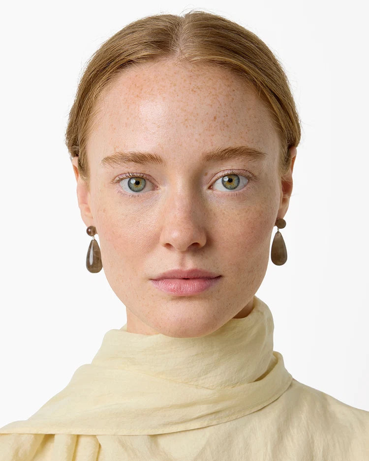 The Lola Earrings: Smoky Quartz