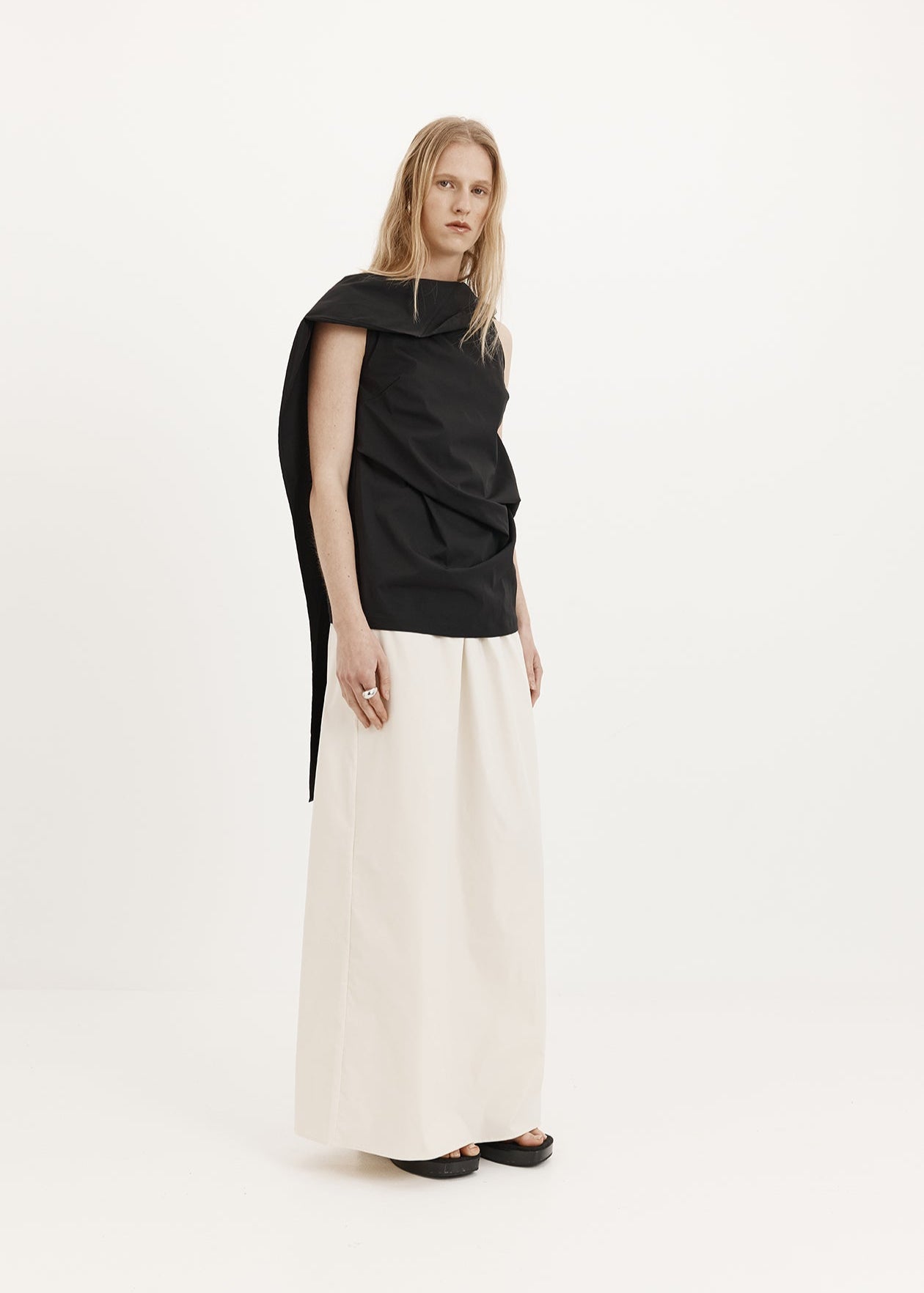Maddi Skirt: Vanilla Tech Taffeta